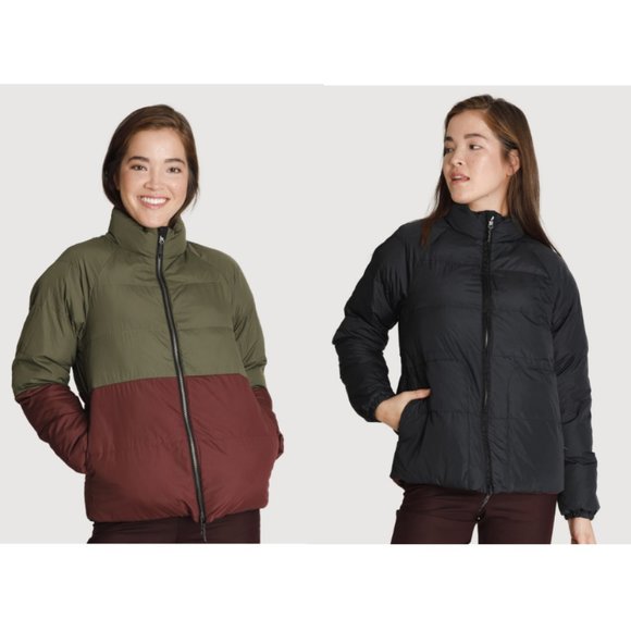 Kit and Ace Reversible Puffer Jacket Coat Insulated Parka Colorblock Lightweight - Picture 9 of 9